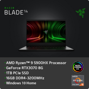 雷蛇Razer Blade RZ09-0370BTA3-R3T1  14吋 觸控電競筆電(R9-5900HX/RTX3070/1TB SSD/16GB)razer筆電收購