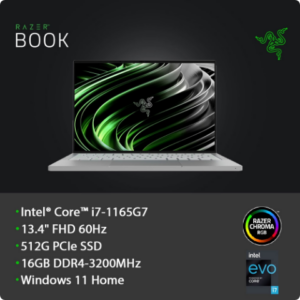 雷蛇Razer Book RZ09-0357MTM2-R3T1 13.4吋 輕薄觸控筆電(i7/16GB/512GB SSD)razer筆電收購